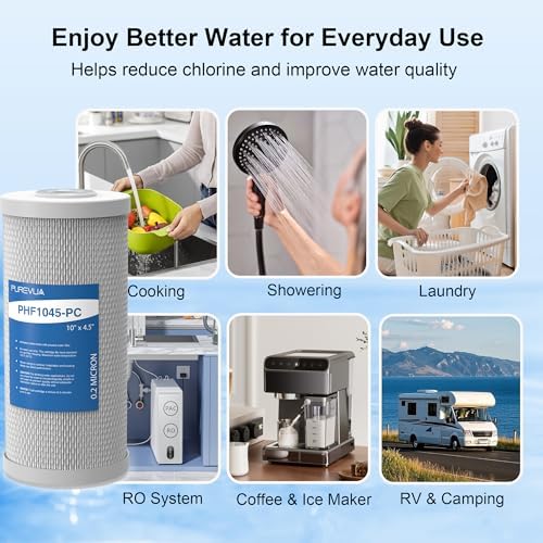 0.2 Micron 10" x 4.5" Whole House Sediment and Carbon Water Filter - Image 6