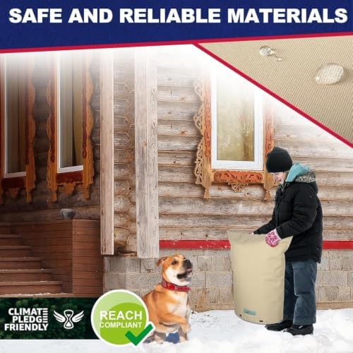 40"x36" Insulated Backflow Cover, Khaki, 7-Layer - Image 6