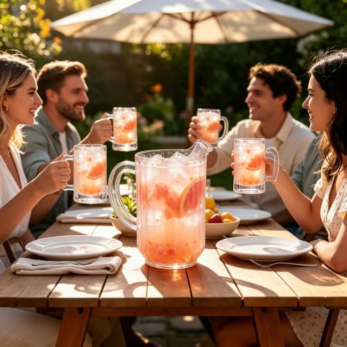 Plastic Beer Pitcher with Handle for Water Tea - Image 7