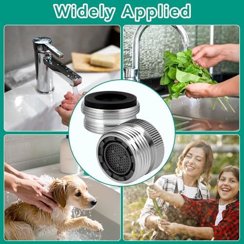 Faucet Adapter with Aerator,Garden Hose to Sink Faucet Adapter,Faucet to Garden Hose Adapter for Bathroom and Kitchen, Sink Hose Attachment with 3/4" GHT Thread Chrome - Image 7