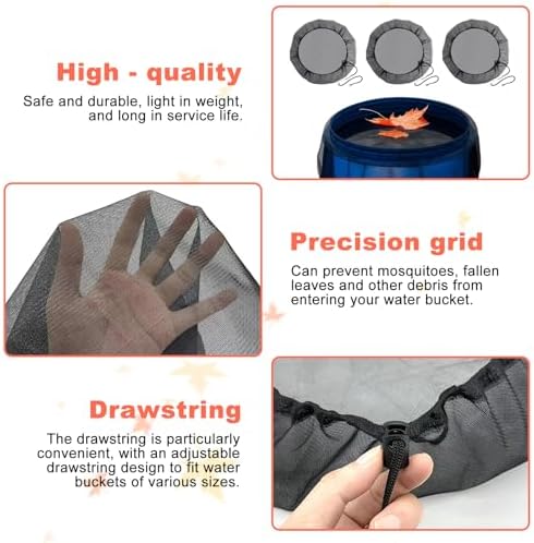 Universally Rainwater Harvesting Filter Netting with Fine Technology Prevents Clogging in Outdoor Garden Systems 3pcs Weather Garden Water Collection Cover - Image 7