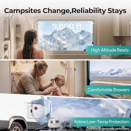 FOGATTI InstaShower 7 RV Tankless Water Heater, Propane On Demand Hot Water - Image 6