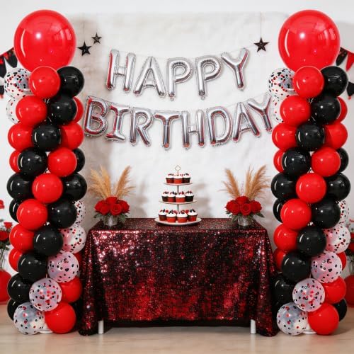 Red and Black Balloon Column Stand Kit Set of 2 for Floor - Image 7
