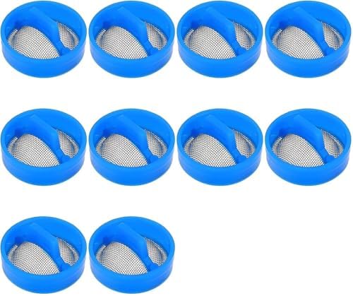10 Pcs Washing Machine Water Inlet Valve Filter Screen 10 Pack Plastic Sediment Mesh for Washer Hose Connection Blue Debris Trapping Insert for Laundry Appliances Universal Fitment by Unknown