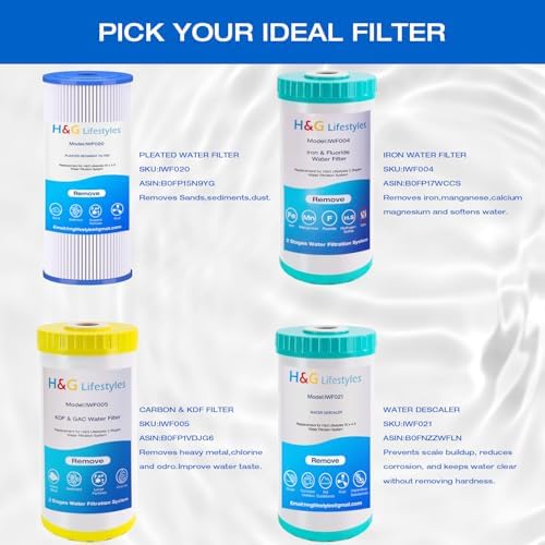 H&G Lifestyles Whole House Water Softener Filter Cartridge Replacement, Calcium Inhibitor Water Filter, Anti-Scale Filter, Fits Any Standard 10" x 4.5" Water Filter System - Image 7