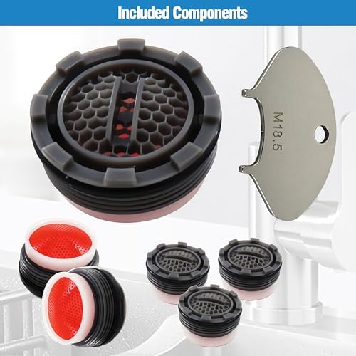 Upgraded 6-Pack 18.5mm Faucet Aerators with 304 Stainless Steel Aerator Removal Tool – Easy Install & Smooth Water Flow - Image 5