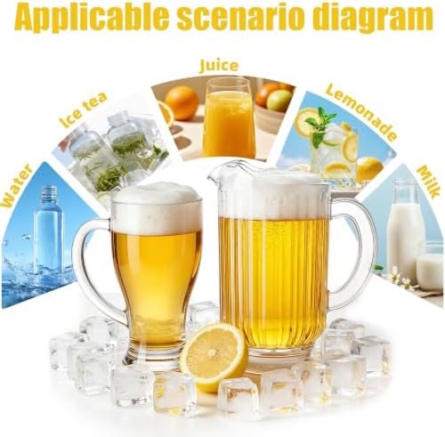 Plastic Beer Pitcher with Handle for Water Tea - Image 7