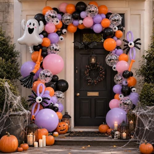 Halloween Balloon Garland Arch Kit Pink Spooky One 1st Birthday Decorations - Image 7