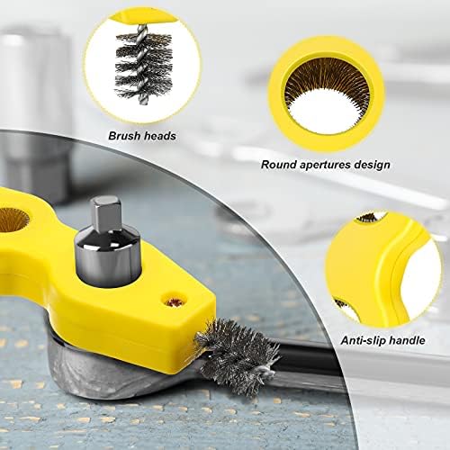 Honoson 4 Pcs 4-in-1 Copper Pipe Cleaner Brush, 1/2 in & 3/4 in, Yellow - Image 6
