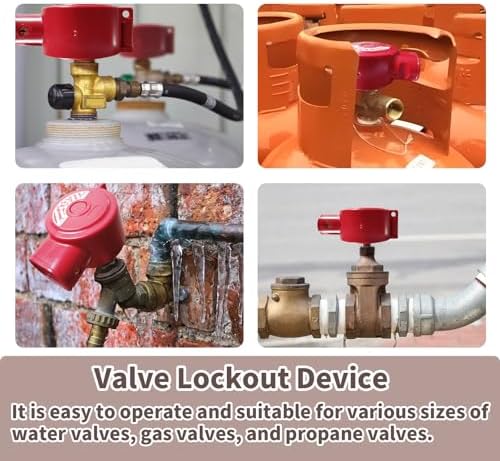 Universal Gate Valve Lockout, 1 to 2-1/2 in Dia, Red ABS, 2 Pack - Image 7