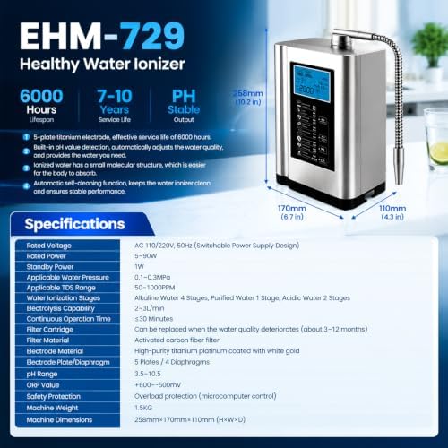 Alkaline Water Ionizer with LCD Display White - Image 7