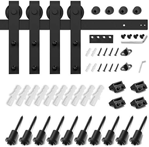 SMARTSTANDARD 13 FT Double Barn Door Hardware Kit, Fit 36-40" W Door Panel - Image 6