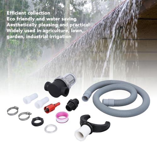Rain Diverter Kit, Rainwater Collector for Downspout, Roof Rainwater Collection System with Filter and Hose, Eco - Friendly Water Saving Gutter Diverter for Garden (110mm / 4.3in) - Image 7
