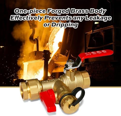 FOGATTI 3/4 Inch IPS Isolator Tankless Water Heater Industry Leading Service Valve Kit with Pressure Relief Valve, Upgraded Clean Brass Construction - Image 6