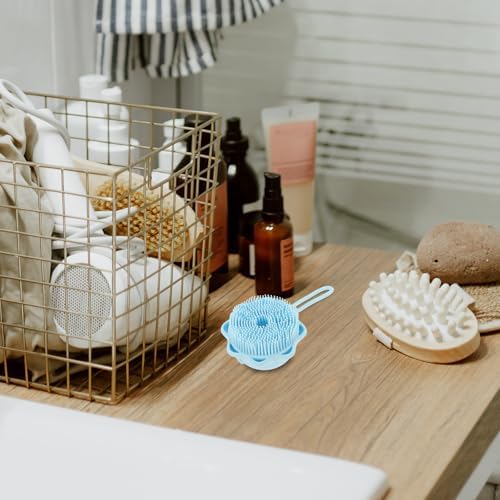 2pcs Small Silicone Bath Brush with Shower Gel Holder for Babies - Image 7