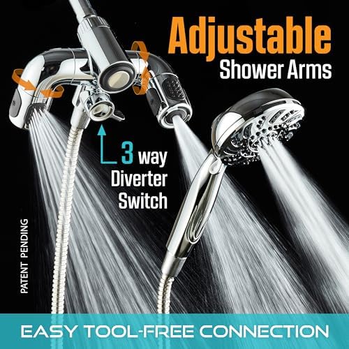 AquaDance High Pressure 156-mode Handheld Shower Head Combo with Hydro Arms - Image 7