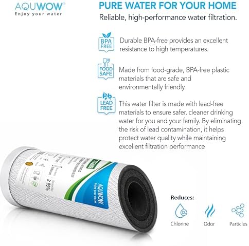CTO20BB 5 Micron 4.5" x 20" Carbon Block Water Filter Set – Replacement Cartridges for Whole House and Under Sink Systems, Universal Standard Size (1, 20 x 4.5) - Image 7