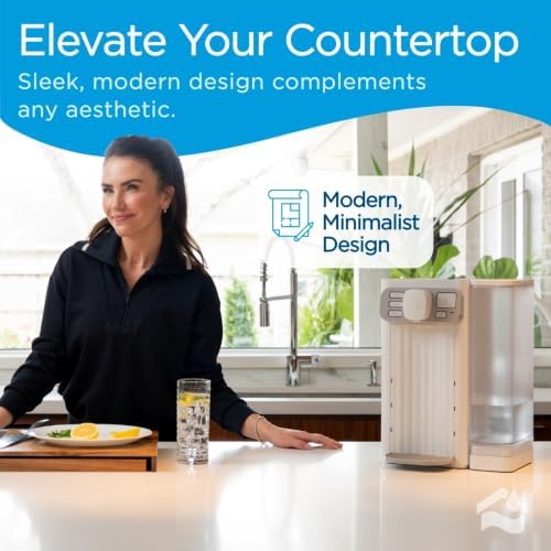 HOMEWATER Countertop Water Filter System – Portable 1-Gallon Electric Water Dispenser with Activated Carbon Filtration – Reduces PFAS, Lead, Chlorine & Microplastics – No Installation Required - Image 7
