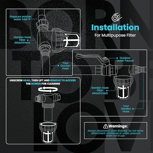Inline Water Filter – 1/2" FNPT to MNPT, Fine Mesh Sediment Filter with Crystal Resin Balls for Whole House, Under Sink, Shower, Washing Machine, Garden Hose, Tap – Reusable Pre-Filter Strainer - Image 6