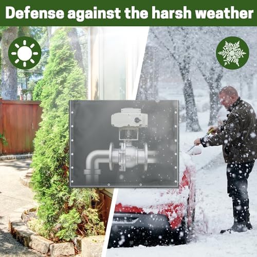 Backflow Preventer Cover, Insulated Cover Outdoor Pipe Insulation for Winter Freeze Protection and Backflow Valve, Irrigation Pipe, Sprinkler Valve, Winter Water Well Pump Covers, 24×24 in - Image 7
