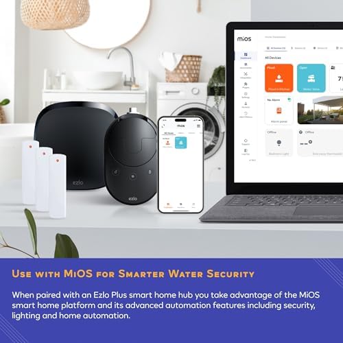 Ezlo Smart Water Shut-Off Valve Control Kit with Separate Ezlo Plus Smart Hub and Leak Sensor – WiFi + Z-Wave Kit – 1¼ | Water Leak Sensor, Water Shut Off Tool, Automatic Timer, Compatible with Alexa - Image 6