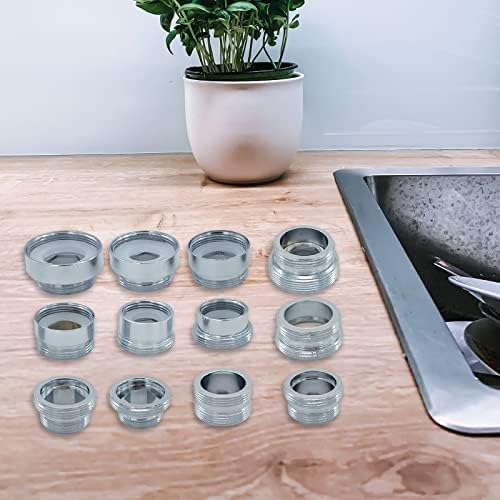 12 Pieces Faucet Adapter Kit Kitchen Aerator Male To Female Male Faucet Water Hose Adapter(Faucet Adapter Various Sizes) - Image 6