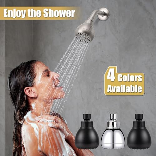 AISOSO Fixed Shower Head High Pressure 3 Inch Showerhead Brushed Nickel - Image 7