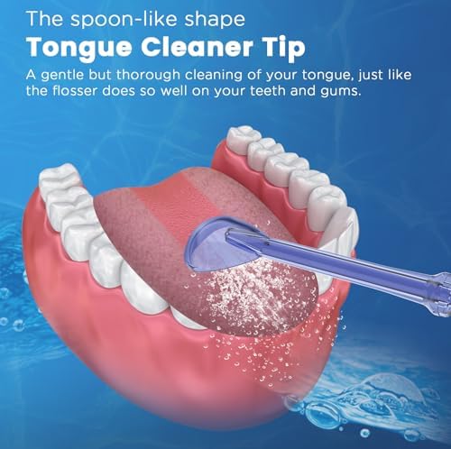 Replacement Tips for Waterpik, Water Flosser Replacement Heads Parts for Waterpik Oral Irrigator (Aquaflosser 6 Tips Tongue Combo & Storage Case Bundle) - Image 6