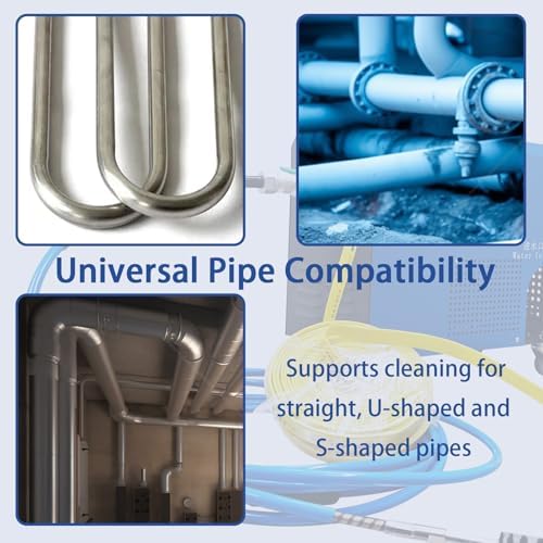 Multifunctional Condenser Pipeline Cleaning Machine, Dry-Wet Separation, HVAC Tube Cleaner, Flexible Shaft, Pipe Descaling Tool, High Pressure Flushing, 110 V/220 - Image 7