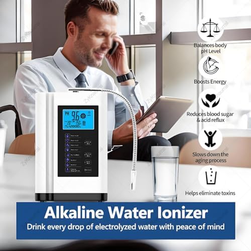 Alkaline Water Ionizer Machine - Multi-Function Water Filter, pH 3.5-10.5, 6000L Capacity, Voice Alerts, White - Enhance Hydration & Health with Clean Ionized Water - Image 6