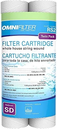 Fits OmniFilter RS2-DS String Wound Filters 2 pack 5 micron by PentairOmniFilter