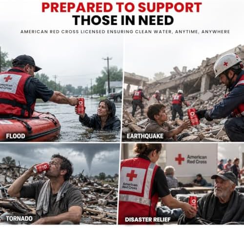American Red Cross Licensed Emergency Canned Water by Aqua Emergency – 16 fl oz, 50-Year Shelf Life, Hermetically Sealed Aluminum Cans, BPA-Free, Purified Water by Reverse Osmosis, 2.5–5 Day Supply Per Person, Emergency & Everyday Preparedness, Pack of 12 - Image 7