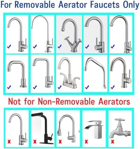 9 Pack Kitchen Faucet Aerator, 55/64 Inch Female Thread Sink Aerator - Image 7
