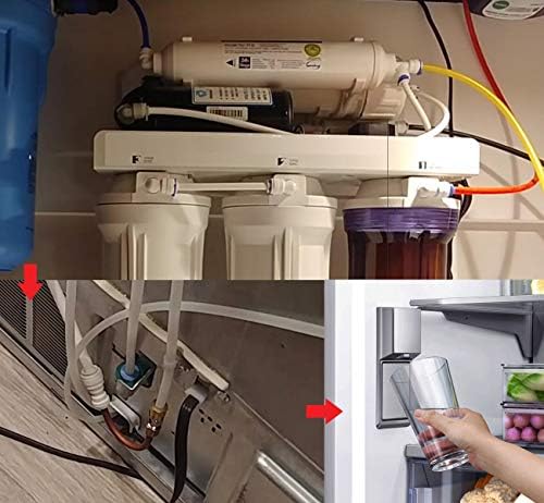 Refrigerator Water Line Kit, 49.2 Ft Extra Long Fridge Ice Maker Water Line Kit, 1/4” O.D.Leak-Proof & Long Lifetime Water Tubing Hose & Connect for Fridge Ice Maker RO Systems Water Filter Faucet - Image 7