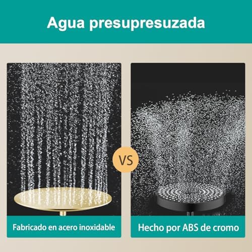 All Metal 16Inch Rain Shower Head - Heavy Duty Stainless Steel, Easy Install, High Water Flow, Ultra-Thin Modern Design for Bathroom (Brushed Gold) - Image 6