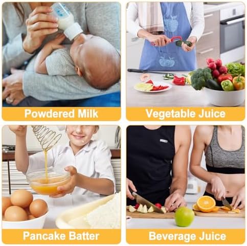 Mixing Pitcher for Drinks, 2 Quart/ 64oz Plastic Water Pitcher with Lid, Angled Plastic Blades and Adjustable Mixer Plunger for Juice, Powdered Milk, Beverage Container (One) - Image 6