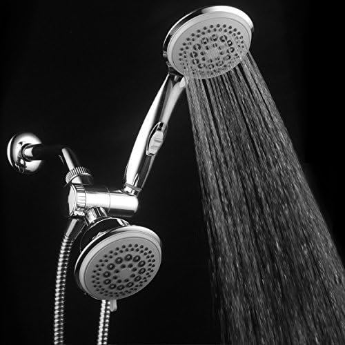 Hotel Spa PowerSpa Top American Brand High Pressure 3-way Luxury Overhead/Handheld Shower Head Combo with 63 Flow Settings, Water Saving Hand Pause Switch and Stainless Steel Hose - Image 7