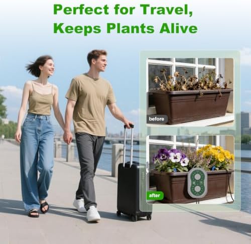 50FT Automatic Plant Watering System with Timer, Rechargeable Drip Kit - Image 7