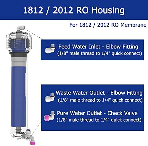 75 GPD RO Membrane Filter Replacement with Reverse Osmosis Housing - Image 6