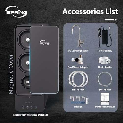 iSpring RO1000-BN Tankless Reverse Osmosis System, 1000 GPD Fast High Flow - Image 7