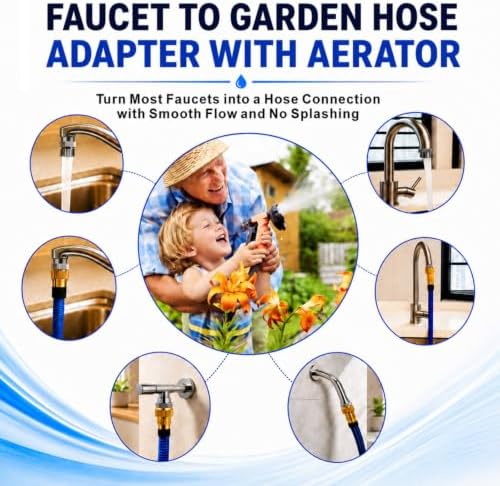 Faucet Adapter with Aerator, Sink Faucet to Garden Hose Adapter - Image 6