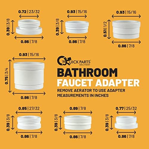 QPD Water Faucet Filter System Kit and Replacement Filter- 7 Adapters + 3 New Aerator and Pull Out Faucet Adapters - Includes G1/2 for Ideal Fit, Easy Installation - Remove Chlorine (Activated Carbon) - Image 7