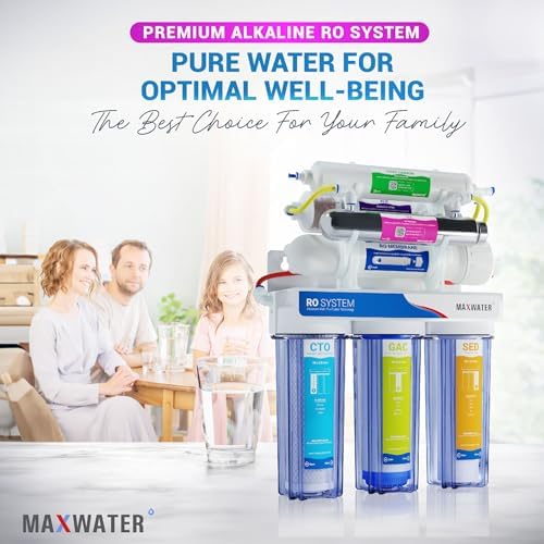 Max Water 11 Stage 50 GPD (Gallon Per Day) RO (Reverse Osmosis) + U - V & pH Alkaline (5 in 1) Under Sink Water Filter System for Drinking - Image 6
