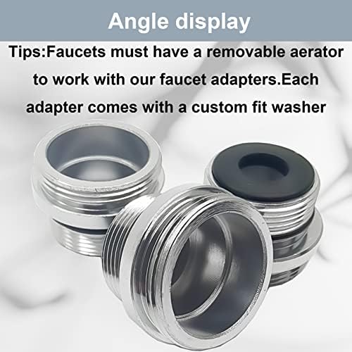 2Pcs Brass Faucet Adapter Kit,Connect Garden Hose,Standard Hose via Diverter,Male & Female Faucet Adapter for Sink Faucets- (Chrome Finished TJCAD3) - Image 4