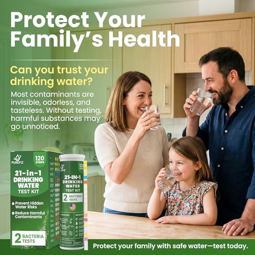21-in-1 Drinking Water Test Kit – 120 Strips + 2 Bacteria Tests – Easy DIY Testing for Tap, Well & Spring Water – Tests Lead, Fluoride, Iron, Hardness, pH, Chlorine, Copper, Bacteria & More - Image 7