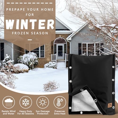 Backflow Preventer Insulation Cover - 3 Way Opening Pipe Insulation Cover for Irrigation Valve, Sprinkler Cover for Outside - Winter Freeze Protection Backflow Cover - 24" W x 24" H, Black - Image 7