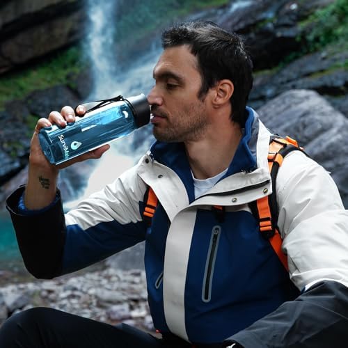 SurviMate Purified Water Bottle for Camping, Hiking, Backpacking and Travel, BPA Free with 5-Stage Intergrated Filter Straw - Image 6