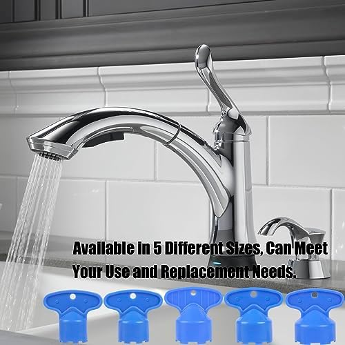 BOETOADG 5 Pcs Faucet Aerator Key Removal Wrench Tool with 5 Sizes M16.5, M18.5, M21.5, M22.5, M24 Recessed Aerator Key Sink Aerator Wrench for Bathroom Kitchen Sink Faucet Aerator Removal Tool - Image 7