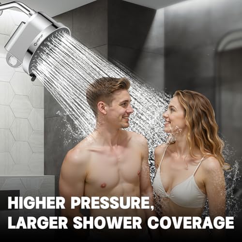 High Flow Filtered Shower Head, HOPOPRO NSF Certified Showerhead w/Filter - Image 7