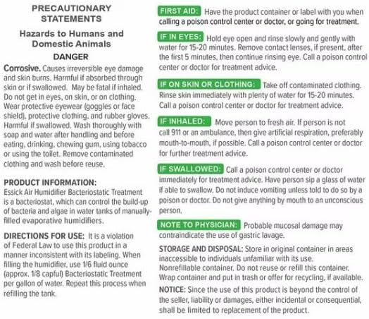 Essick Air 1970-2 Humidifier Bacteriostatic Treatment, 2-Quart - Image 3